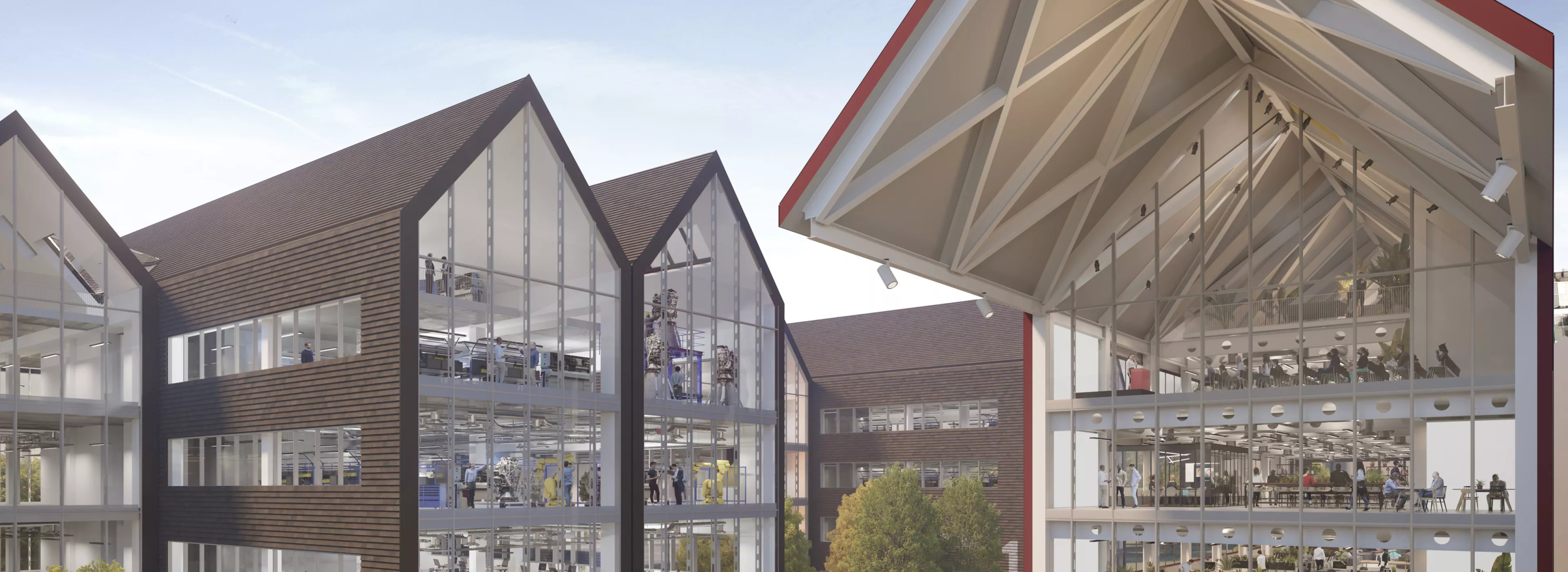 Oxford's new life sciences district The Red Hall and laboratory buildings and park to be built at Oxford North