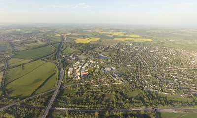 CGI Oxford North a vibrant and thriving new sustainable business community for Oxford - aerial