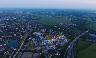 Oxford North aerial view at night