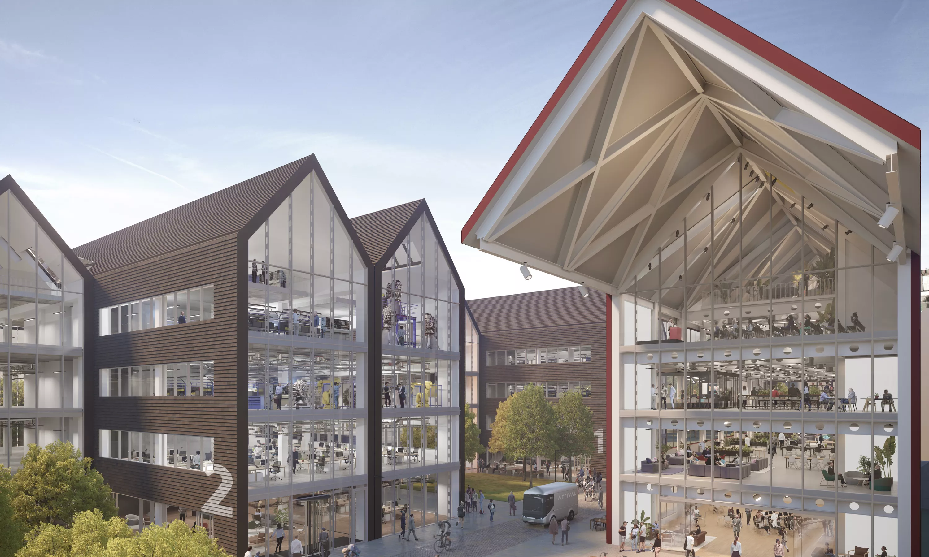 Oxford's new life sciences district The Red Hall and laboratory buildings and park to be built at Oxford North