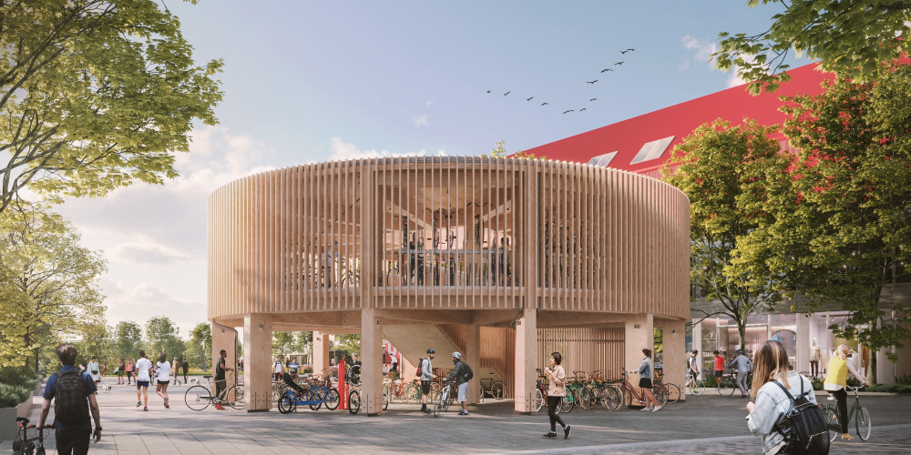 Oxford North’s new landmark timber cycle pavilion approved by Oxford City Council
